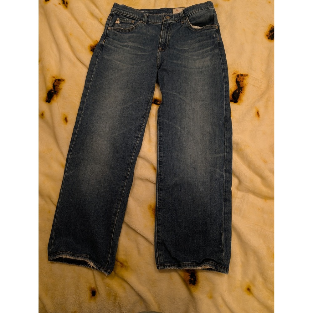 AG Adriano Goldschmied Brinley Mid Rise Straight Jeans Medium Wash Size 28